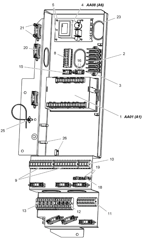 Exploded view Stiebel Eltron HSBC 200 (09/2015 - 10/2018): Regelkast