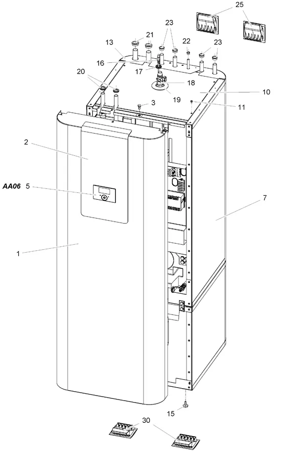 Exploded view Stiebel Eltron HSBC 200 S (04/2017 - 10/2018): Mantel