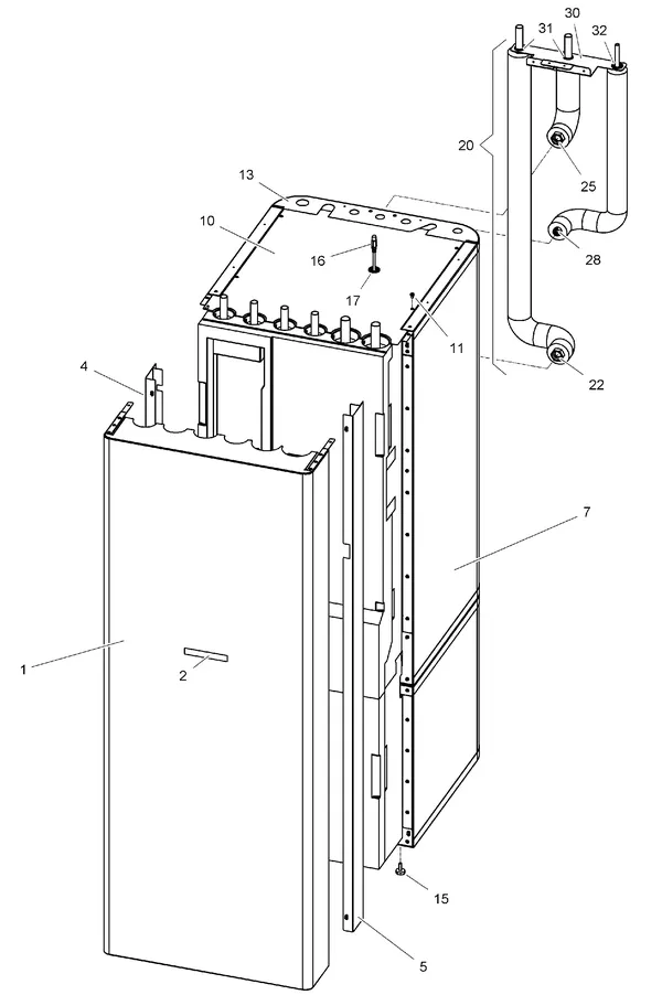 Exploded view Stiebel Eltron HSBC 300 COOL (08/2018 - 12/2021): Mantel