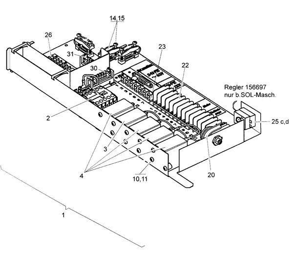 Exploded view Stiebel Eltron LWA 203-203 SOL, 303-303 SOL (11/2000-08/2003): Schakelkast