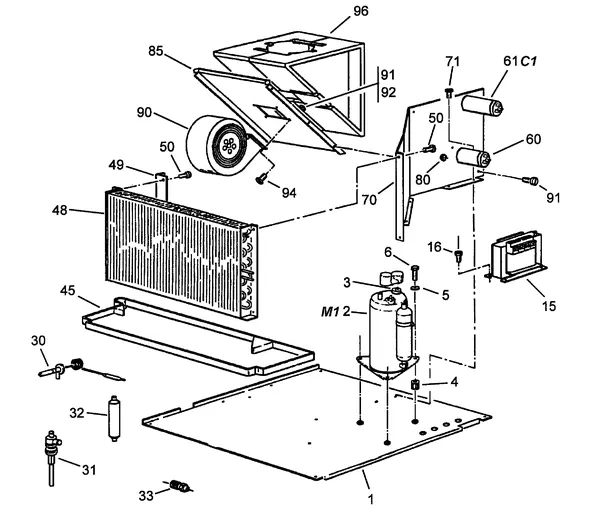 Exploded view Stiebel Eltron LWA 252 SOL (08/2001-07/2003): Koelunit
