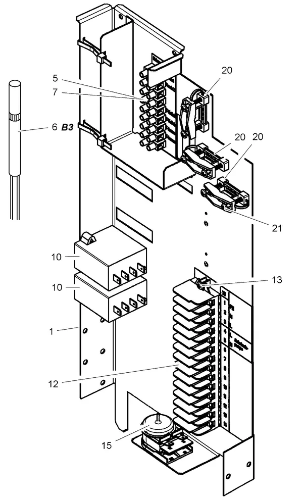 Exploded view Stiebel Eltron LWA 252 SOL (08/2001-07/2003): Paneel