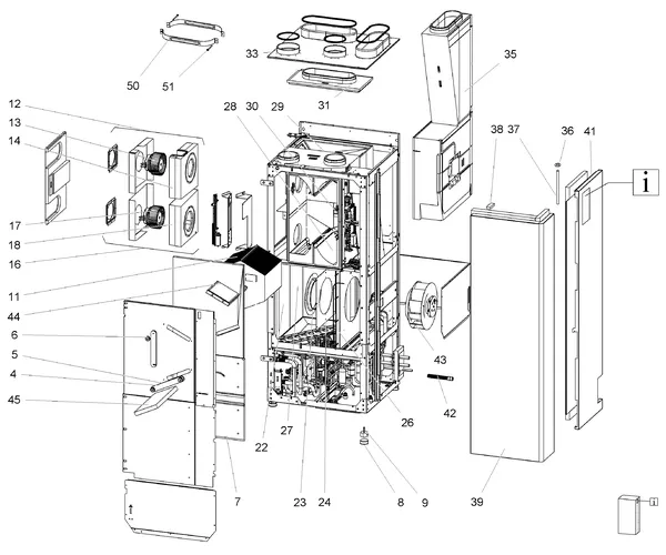 Exploded view Stiebel Eltron LWZ 304 SOL (03/2011-05/2015): Functiedelen