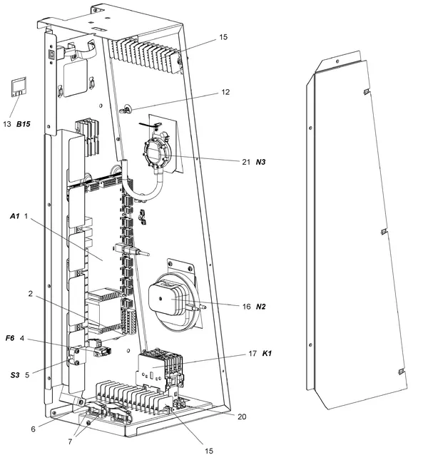 Exploded view Stiebel Eltron LWZ 304 SOL (05/2015-01/2018): Schakelkast