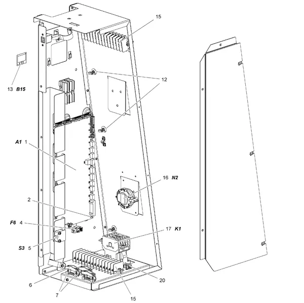 Exploded view Stiebel Eltron LWZ 504 (04/2014): Schakelkast