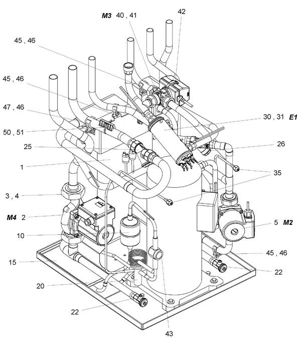 Exploded view Stiebel Eltron WPC 5-13 INTEGRAL MIT R410A (06/2004-03/2005): Koelkring