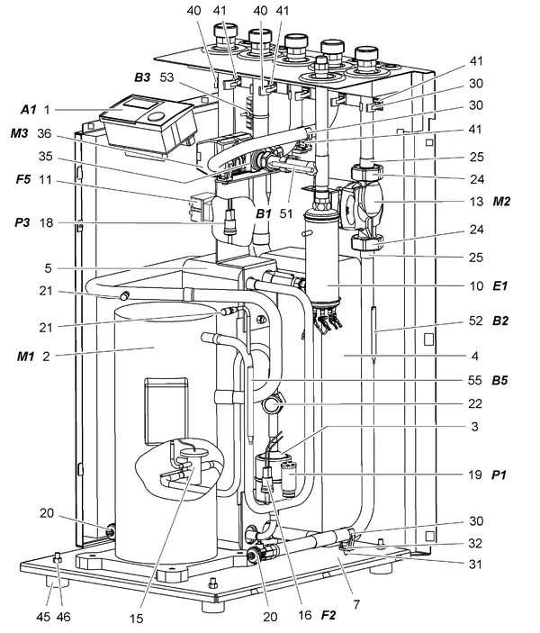 Exploded view Stiebel Eltron WPF 5,7,10,13 MIT R410A (10/2005-10/2010): Koelkring
