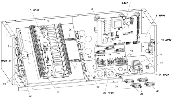 Exploded view Stiebel Eltron WPL 09-17 I(K)CS CLASSIC (2018-2021): Regelkast
