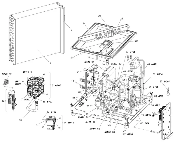 Exploded view Stiebel Eltron WPL 09-17 I(K)CS CLASSIC (02/2017): Koeling