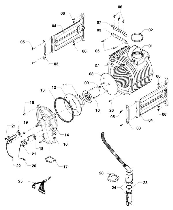 Exploded view Vaillant ecoTEC plus VHR 20/26 CS/1-5: Brander warmtewisselaar