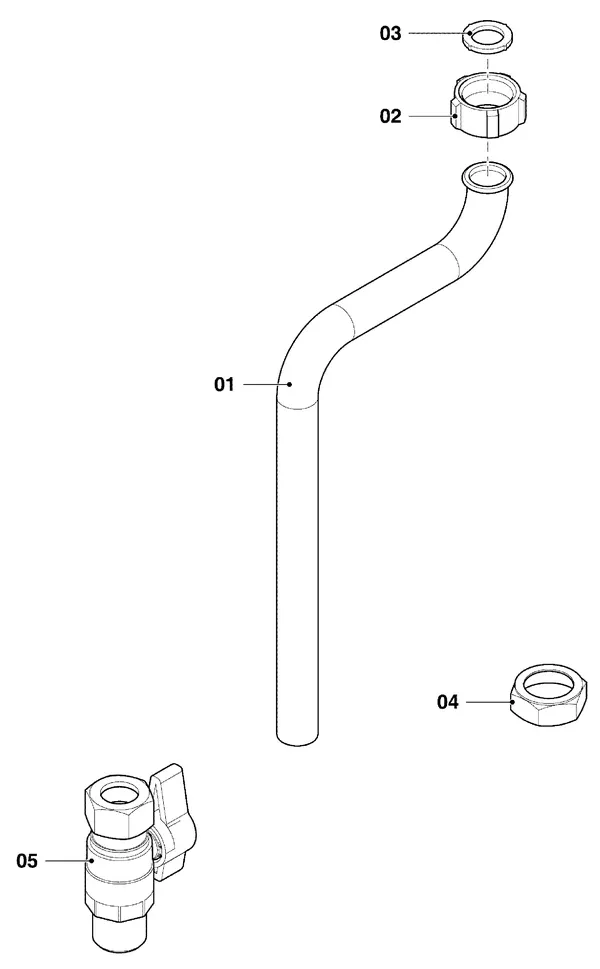 Exploded view Vaillant ecoTEC plus VHR 25/32 CS/1-5: Hydraulische delen
