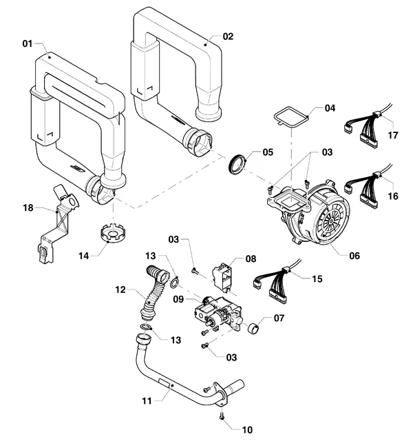 Exploded view Vaillant ecoTEC plus VHR 30/36 CS/1-5: Gasblok