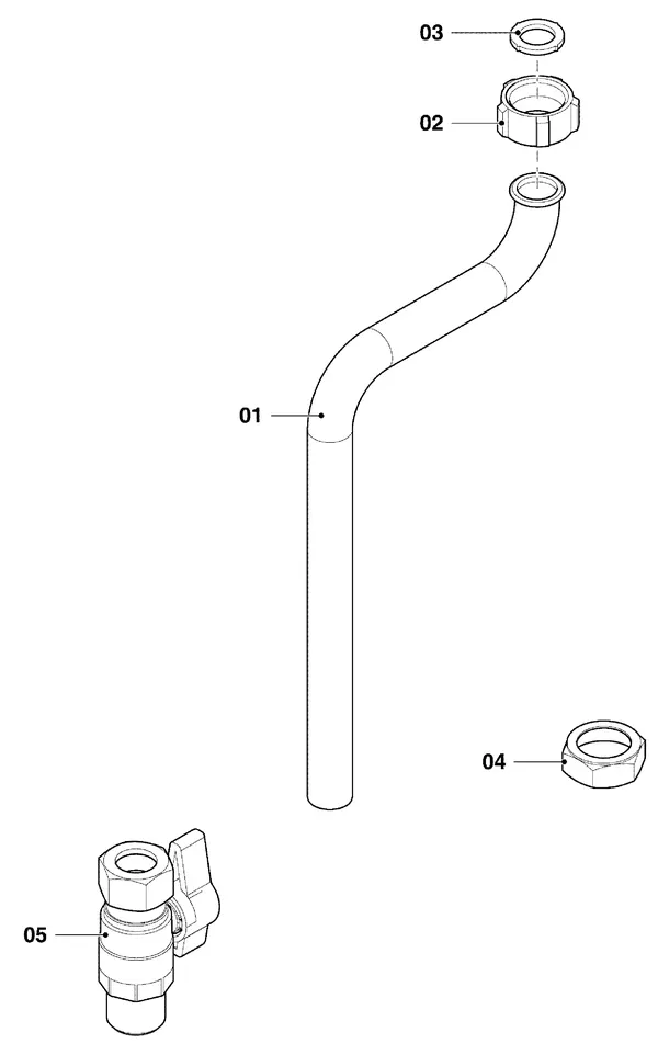 Exploded view Vaillant ecoTEC plus VHR 30/36 CS/1-5: Hydraulische delen