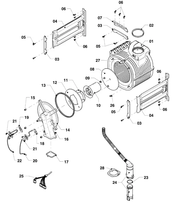 Exploded view Vaillant ecoTEC plus VHR 35/40 CS/1-5: Brander warmtewisselaar