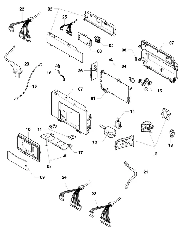 Exploded view Vaillant ecoTEC plus VHR 35/40 CS/1-5: Schakelkast