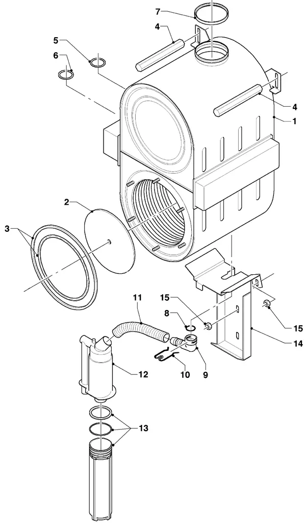 Exploded view Vaillant ecoTEC plus VHR 65/4 S A: Warmtewisselaar
