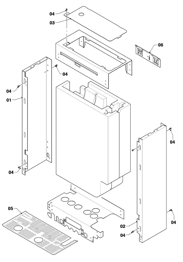 Exploded view Vaillant actoSTOR VIH CL 25 S: Manteldelen
