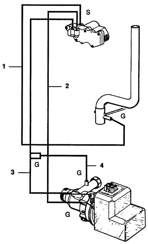 Exploded view Vaillant Combiketel Turbo CWK 24-12 SO28: Aansluitdelen stuurleidingen