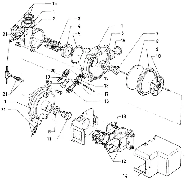 Exploded view Vaillant Combiketel Turbo CWK 24-12: Voorkeurklep