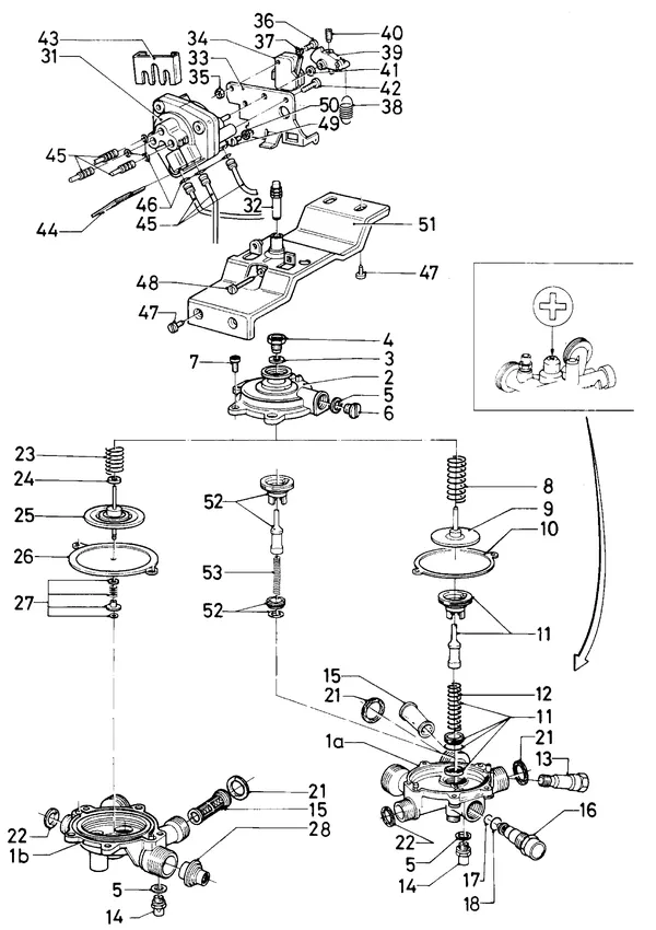 Exploded view Vaillant Combiketel Turbo CWK 24-12: Watergedeelte tot 04