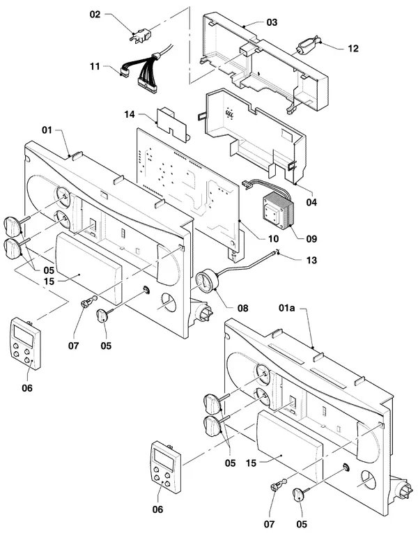 Exploded view Vaillant Combiketel Turbo CWK 245/3: Schakelkast