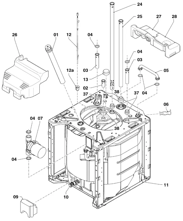 Exploded view Vaillant ecoCOMPACT VSC 306/4-5 150 R1: Sanitaire warm water boiler