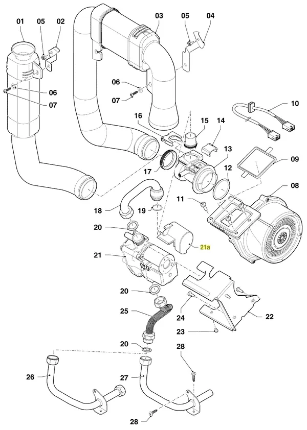 Exploded view Vaillant ecoTEC plus VHR 30-34/5-5 R6: Gasblok