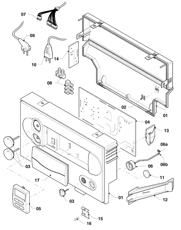 Exploded view Vaillant ecoTEC plus VHR 45/4 S A: Elektra