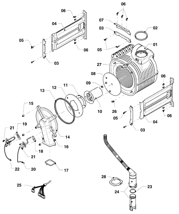 Exploded view Vaillant ecoTEC plus VHR I 36 CS/1-5 R1: Brander warmtewisselaar