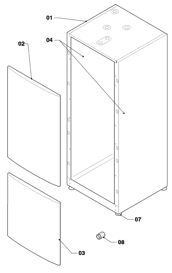 Exploded view Vaillant geoSTOR VDH 300/2: Totaaloverzicht