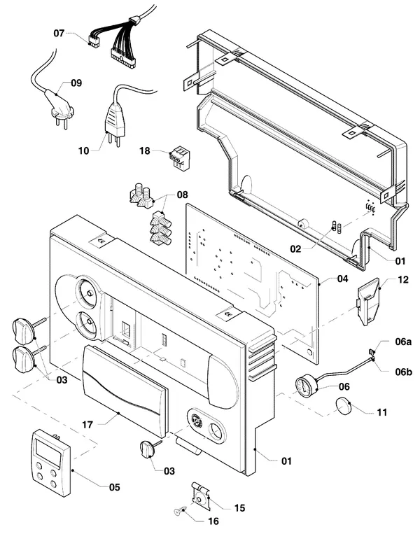 Exploded view Vaillant hrEXCLUSIEF VHR 30/4 C: Schakelkast