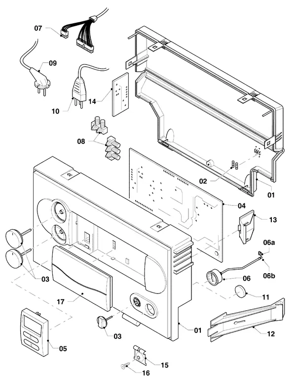 Exploded view Vaillant hrEXCLUSIEF VHR 45/4 S: Schakelkast