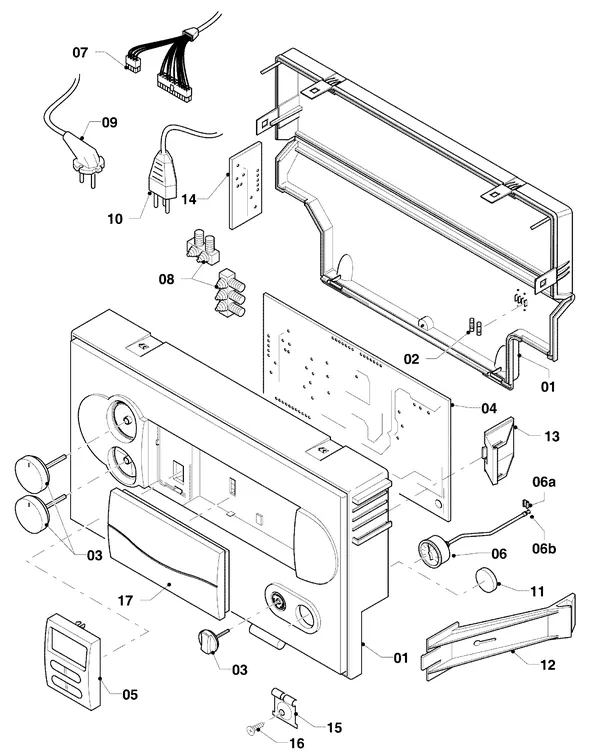 Exploded view Vaillant hrEXCLUSIEF VHR 65/4 S: Schakelkast