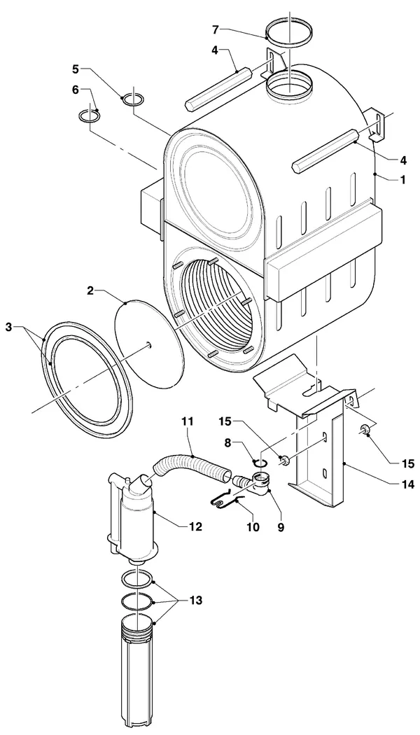 Exploded view Vaillant hrEXCLUSIEF VHR 65/4 S: Warmtewisselaar