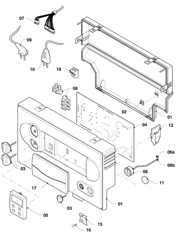Exploded view Vaillant hrPRO CW 4/3: Elektra