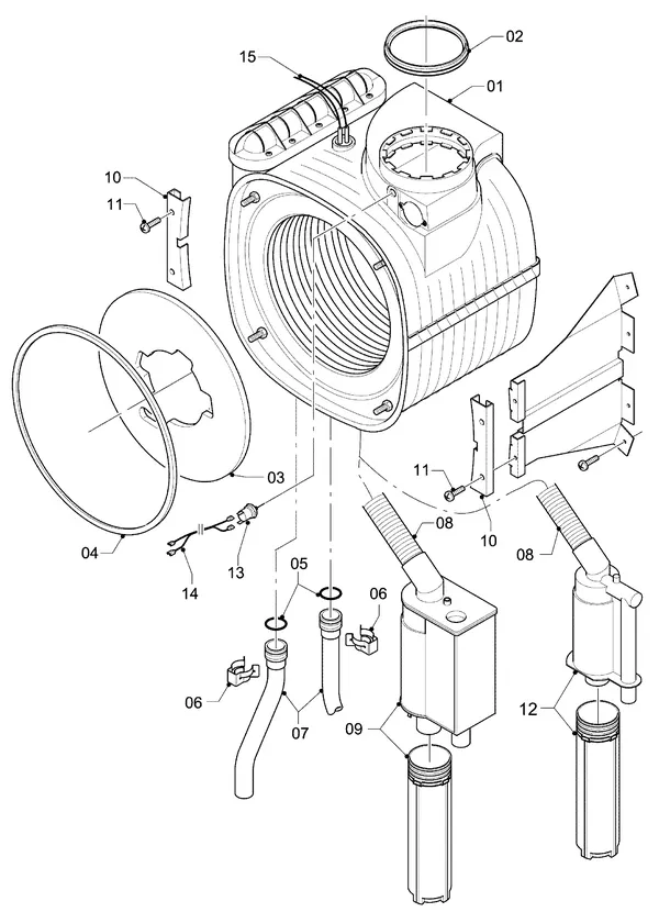 Exploded view Vaillant hrSOLIDE/3 VHR 24-28/3 C: Wisselaar