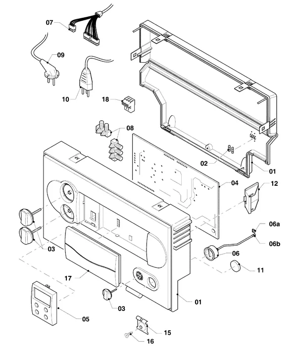 Exploded view Vaillant hrSOLIDE/3 VHR 34/3 IC: Schakelkast tot 08