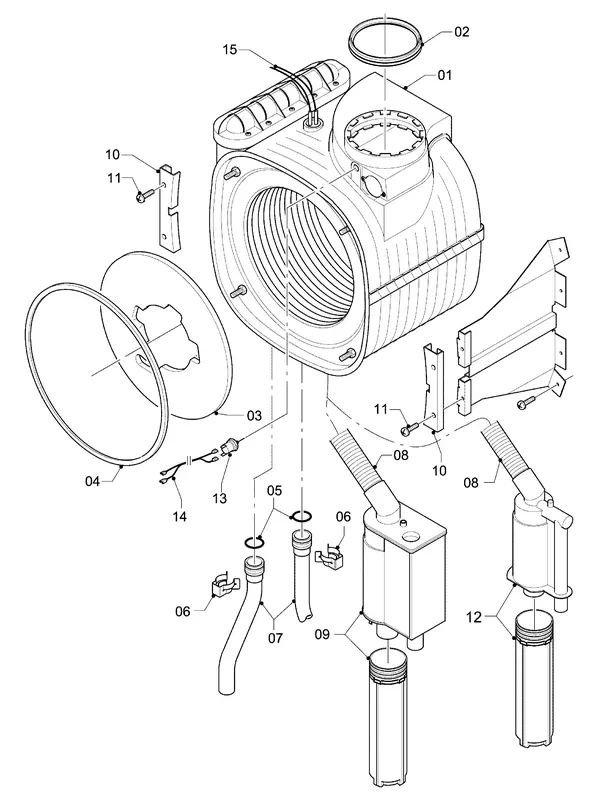 Exploded view Vaillant hrSOLIDE/3 VHR 34/3 IC: Wisselaar