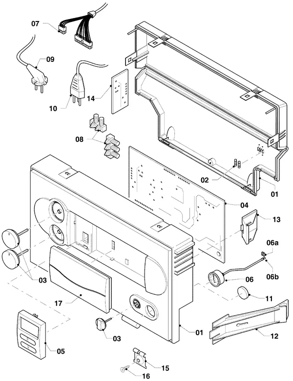 Exploded view Vaillant hrSOLIDE plus VHR 24-28/3-5 R3: Schakelkast