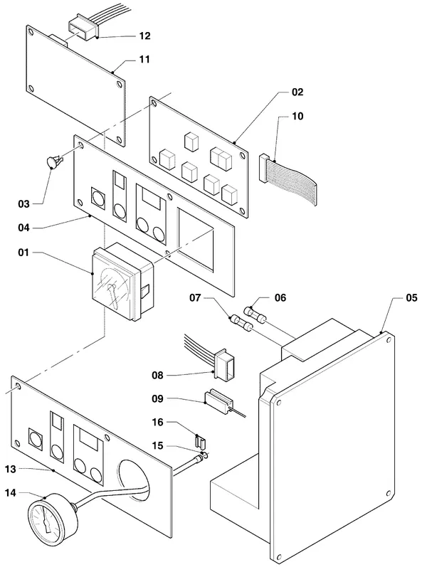 Exploded view Vaillant hrSOLIDE VHR 24 S: Schakelkast