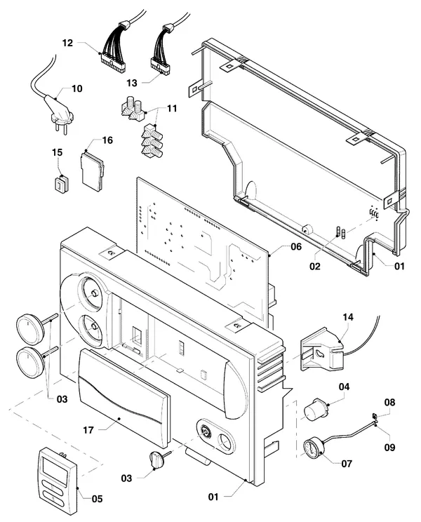 Exploded view Vaillant thermoCOMPACT VC 254/4-7: Elektra