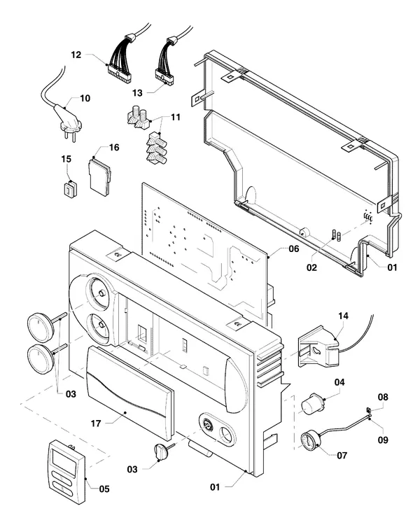 Exploded view Vaillant thermoCOMPACT VC 255/4-7 Turbo: Elektra
