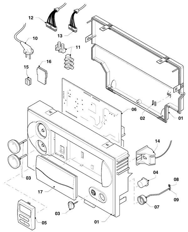 Exploded view Vaillant thermoCOMPACT VCW 254/4-7: Elektra
