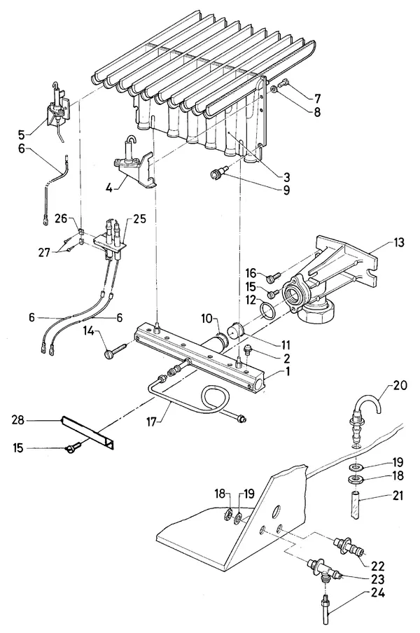 Exploded view Vaillant Cv-ketel VC 110 XE (TTB): Brander