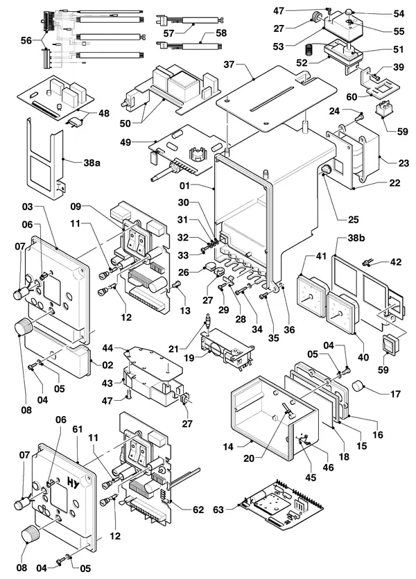 Exploded view Vaillant Cv-ketel VC 110 XE (TTB): Schakelkast