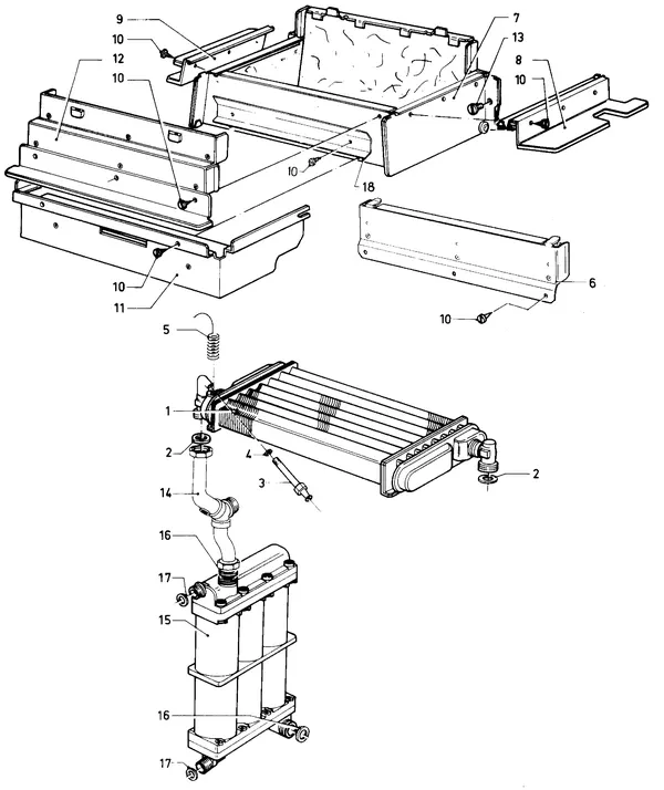 Exploded view Vaillant Cv-ketel VC 110 XE (TTB): Warmtewisselaar