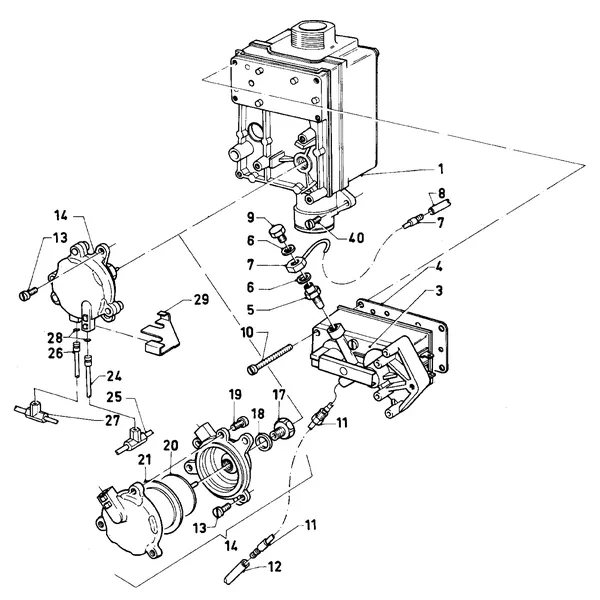 Exploded view Vaillant Cv-ketel Turbo VC 112 E: Gasblok