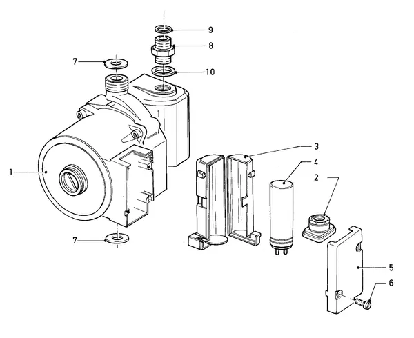Exploded view Vaillant Cv-ketel Turbo VC 112 E: Pomp
