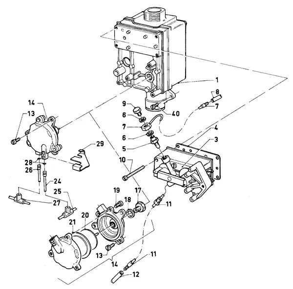 Exploded view Vaillant Cv-ketel Turbo VC 142 E: Gasblok