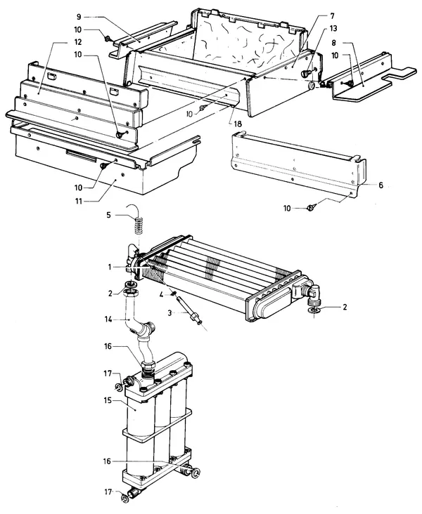 Exploded view Vaillant Cv-ketel VC 180 XE (TTB): Warmtewisselaar